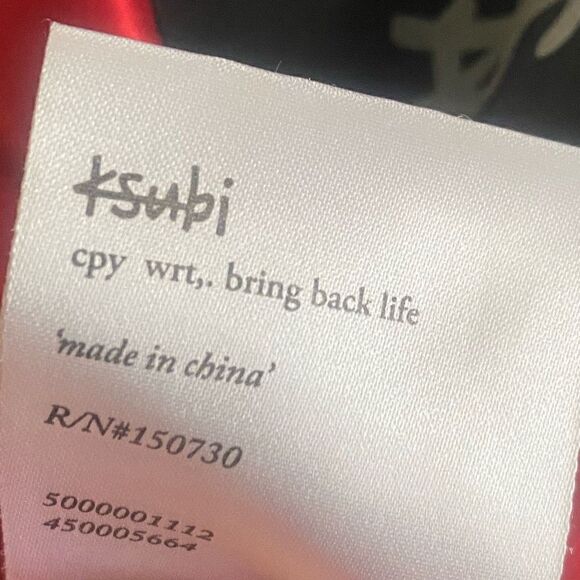 KSUBI Ski Jacket Women's Small (size tag missing) Black Crop Red Interior Zipper - Picture 12 of 14